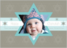 Hanukkah Cards - star of chanukah