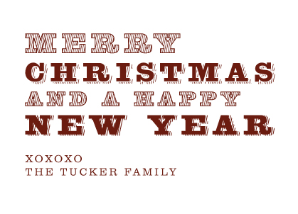 Christmas Cards - Candy Cane Type