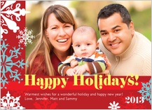 Christmas Cards - festive snowflakes photo card Christmas Cards - festive snowflakes photo card