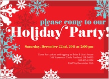 Holiday Party Invitations - festive snowflake party invitation Holiday Party Invitations - festive snowflake party invitation