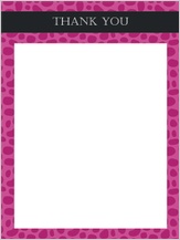Baby Thank You Card - animal print Baby Thank You Card - animal print