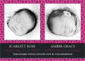 Multiples Birth Announcement with photo