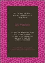 Bachelorette Party Invitation - animal print Bachelorette Party Invitation - animal print