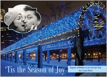 Holiday Cards - an evening in boston (christopher columbus park)