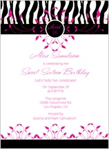 Birthday Party Invitation - sweet 16 party girl