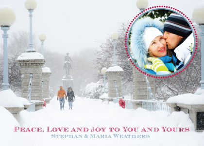 Holiday Cards - Snowy Stroll in Boston Public Garden