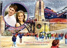 Holiday Cards - winter at gillette stadium