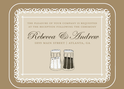 Reception Card - Salt & Pepper - Wedding