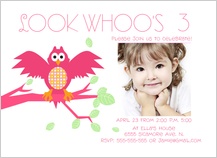 Birthday Party Invitation - look whoo's brithday it is! Birthday Party Invitation - look whoo's brithday it is!