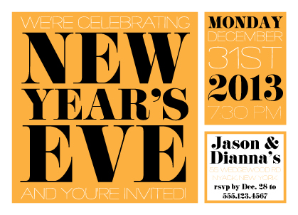 Holiday Party Invitations - New Years