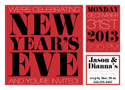 Holiday Party Invitations - New Years