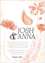 Wedding Invitation - watercolor poppies Wedding Invitation - watercolor poppies