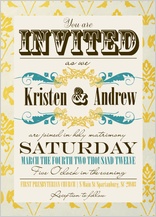 Wedding Invitation - vintage gold pattern wedding invites Wedding Invitation - vintage gold pattern wedding invites