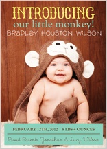 Birth Announcement - our little monkey birth announcement
