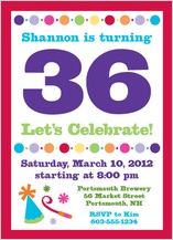 Birthday Party Invitation - birthday numbers Birthday Party Invitation - birthday numbers