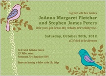 Wedding Invitation - birds