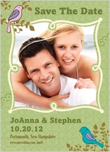 Save the Date Card with photo - birds Save the Date Card with photo - birds