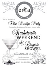 Bachelorette Party Invitation - black & white bachelorette Bachelorette Party Invitation - black & white bachelorette