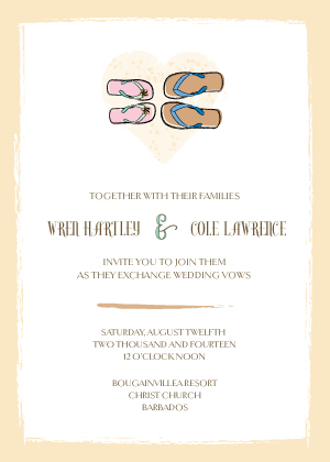 Wedding Invitation - Sandals