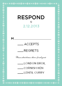 Response Card with menu options