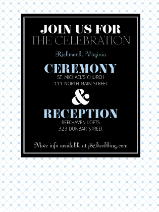 Reception Card - Modern Spotlight