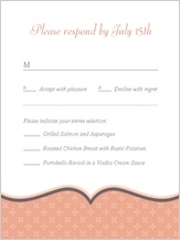 Response Card with menu options - tres chic Response Card with menu options - tres chic