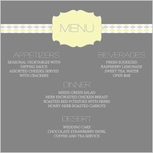 Menu - classic argyle Menu - classic argyle