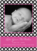 Birth Announcement with photo - baby trellis