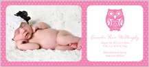 Birth Announcement with photo - owl baby