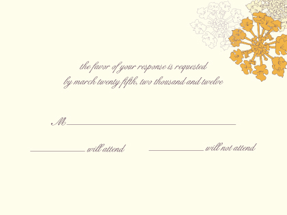 Response Card - Sunrise Roses