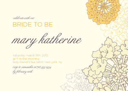 Wedding Shower Invitation - Sunrise Roses