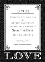 Save the Date Card - love Save the Date Card - love
