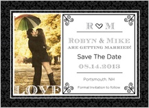 Save the Date Card with photo - love Save the Date Card with photo - love