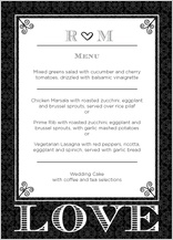 Menu - love