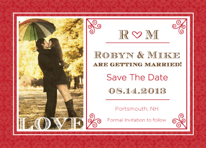 Save the Date Card with photo - Love