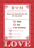 Response Card with menu options