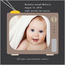 Birth Announcement with photo - all_night_baby