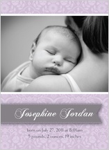 Birth Announcement with photo - modern baby