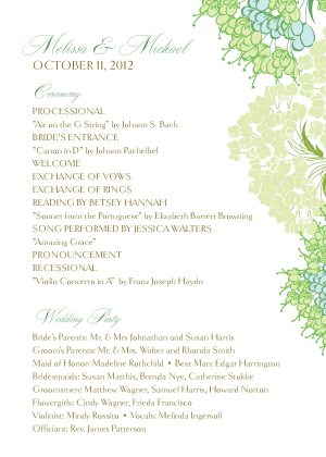 Program - Queen Anne's Lace
