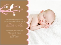 Birth Announcement with photo - spring time baby girl