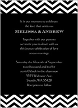 Wedding Invitation - chevron wedding