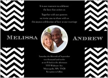 Wedding Invitation with photo - chevron wedding