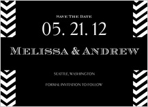 Save the Date Card - chevron wedding Save the Date Card - chevron wedding