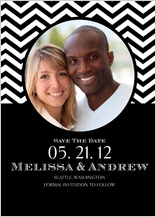 Save the Date Card with photo - chevron wedding Save the Date Card with photo - chevron wedding