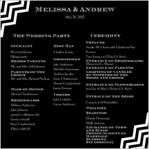 Program - chevron wedding