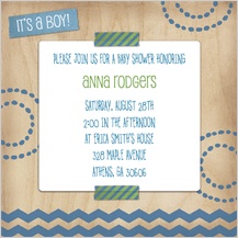 Baby Shower Invitation - baby washi tape