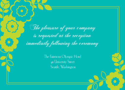 Reception Card - Corsage