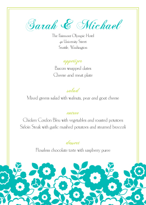 Menu - Corsage