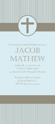 Baptism Invitation - Simple Stripe Baptism