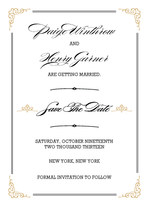 Save the Date Card - Traditions